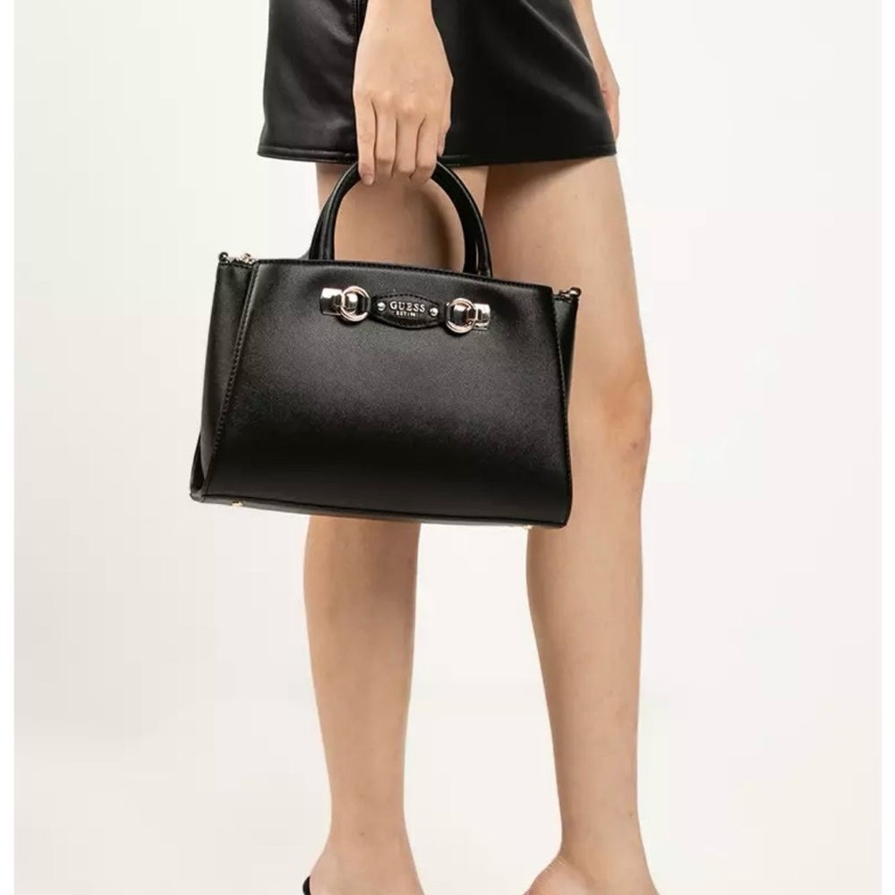 Guess Purse Mimina Girlfriend Satchel Bag  Crossbody in Black NEW